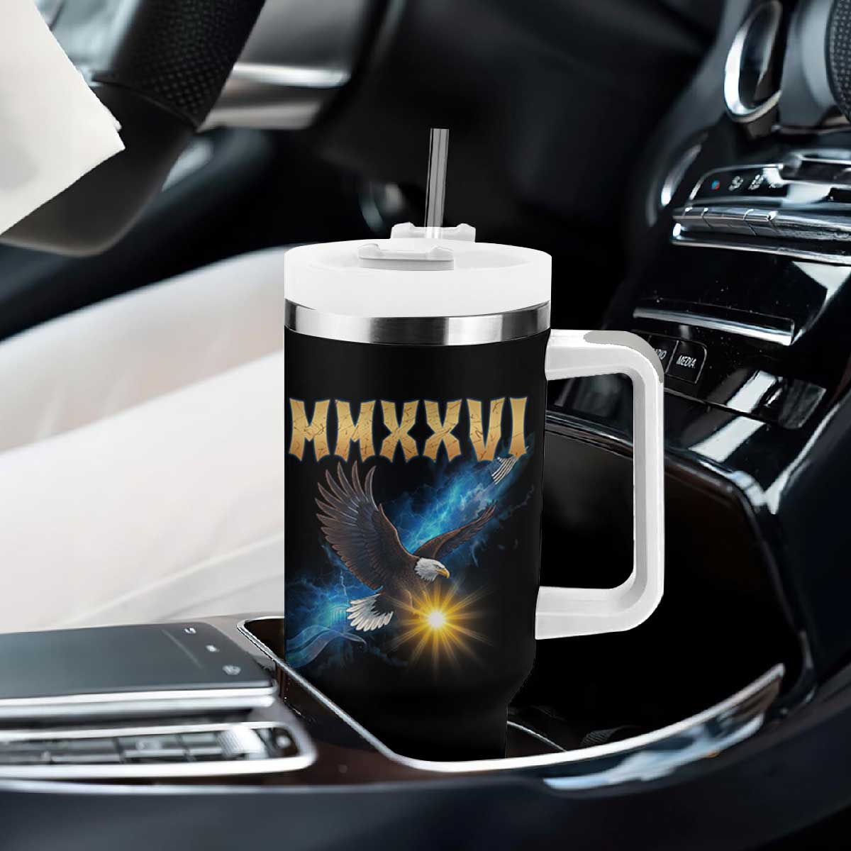 MMXXVI 2026 Eagle Tumbler With Handle Epic Patriotic Capitol Flag USA 250th Anniversary TS02 Print Your Wear