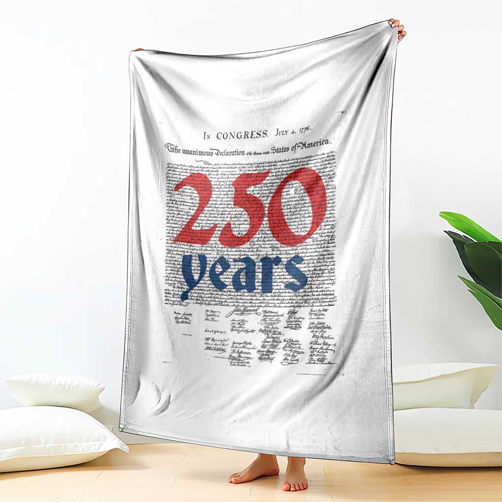 250 Years Declaration of Independence Throw Blanket Historic Patriotic 1776 to 2026 Semiquincentennial TS02 Print Your Wear
