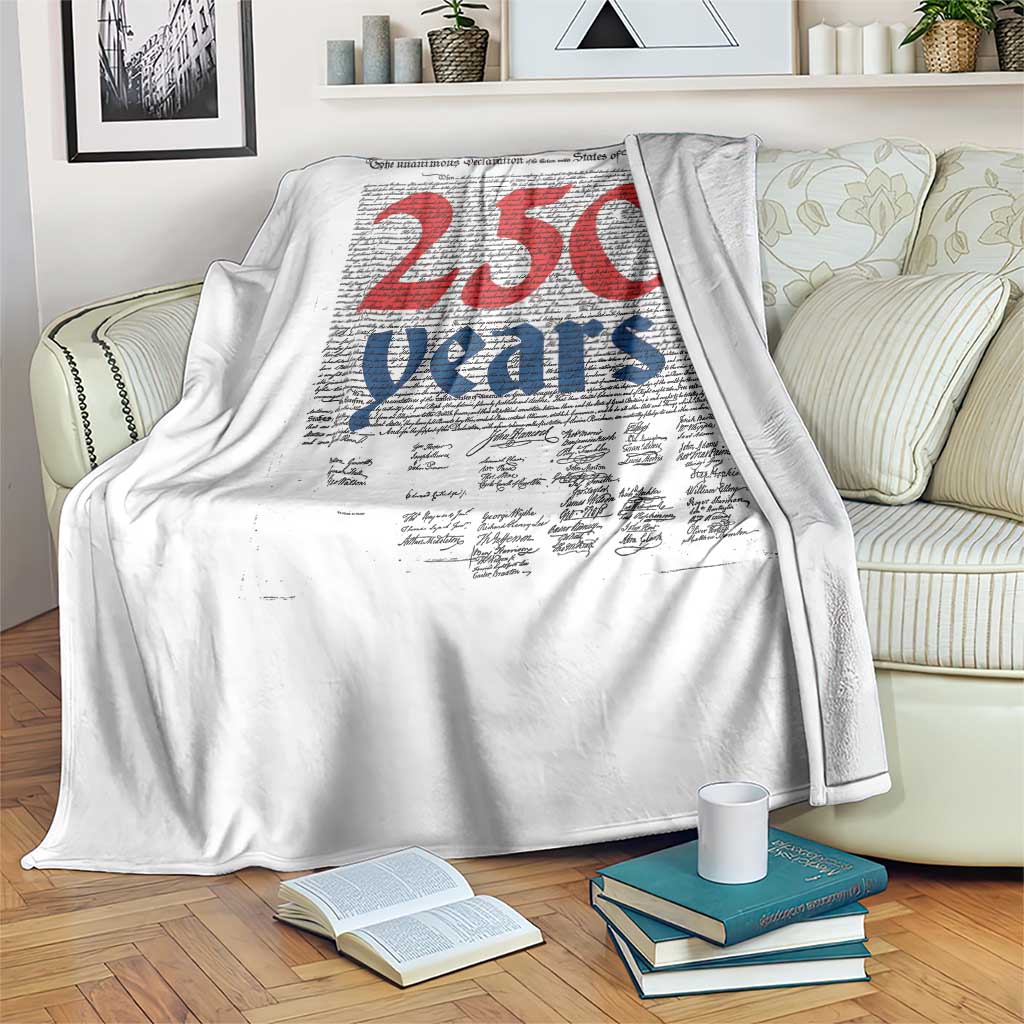 250 Years Declaration of Independence Throw Blanket Historic Patriotic 1776 to 2026 Semiquincentennial TS02 Print Your Wear