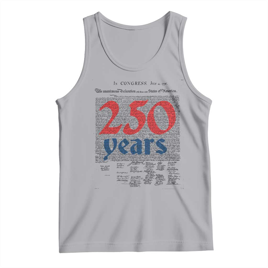250 Years Declaration of Independence Tank Top Historic Patriotic 1776 to 2026 Semiquincentennial TS02 Athletic Heather Print Your Wear