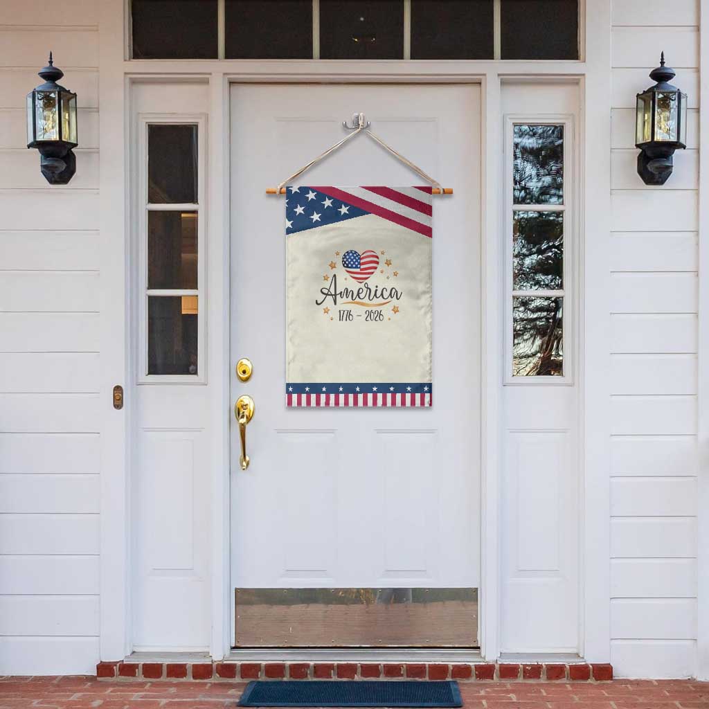 America Heart 250 Years Garden Flag US Semiquincentennial Cute Patriotic 1776 to 2026 TS02 Print Your Wear