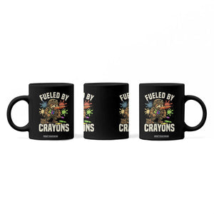 Fueled by Crayons Bulldog Soldier Coffee Mug Funny Combat Veteran Crayon Launcher TS02 Print Your Wear