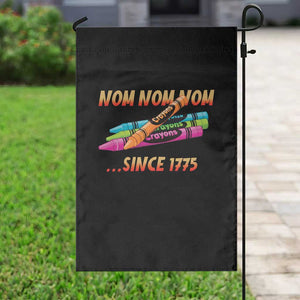 Nom Nom Nom Crayons Garden Flag Since 1775 Funny Military Joke Veterans TS02 Print Your Wear