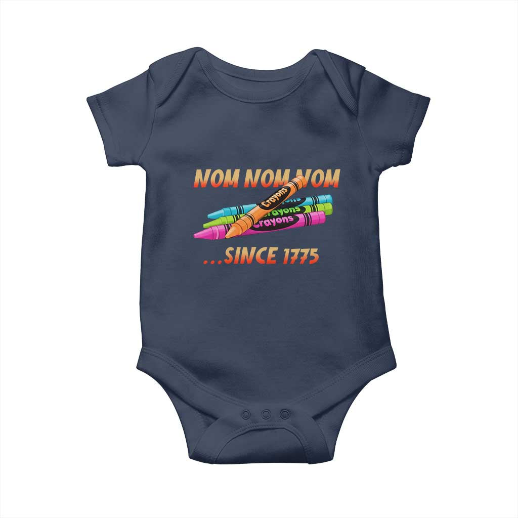 Nom Nom Nom Crayons Baby Onesie Since 1775 Funny Military Joke Veterans TS02 Navy Print Your Wear