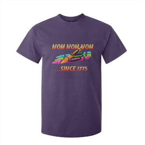 Nom Nom Nom Crayons T Shirt For Kid Since 1775 Funny Military Joke Veterans TS02 Purple Print Your Wear