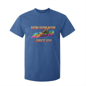 Nom Nom Nom Crayons T Shirt For Kid Since 1775 Funny Military Joke Veterans TS02 Royal Blue Print Your Wear