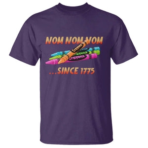 Nom Nom Nom Crayons T Shirt Since 1775 Funny Military Joke Veterans TS02 Purple Print Your Wear