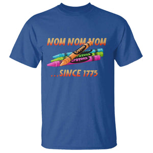 Nom Nom Nom Crayons T Shirt Since 1775 Funny Military Joke Veterans TS02 Royal Blue Print Your Wear