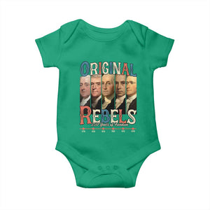 Original Rebels 250 Years of Freedom Baby Onesie Founding Fathers Patriotic 1776 to 2026 Semiquincentennial TS02 Irish Green Print Your Wear