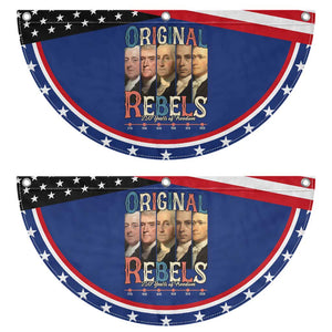 Original Rebels 250 Years of Freedom Patriotic Fan Flag Founding Fathers 1776 to 2026 Semiquincentennial