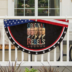 Original Rebels 250 Years of Freedom Patriotic Fan Flag Founding Fathers 1776 to 2026 Semiquincentennial
