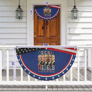 Original Rebels 250 Years of Freedom Patriotic Fan Flag Founding Fathers 1776 to 2026 Semiquincentennial