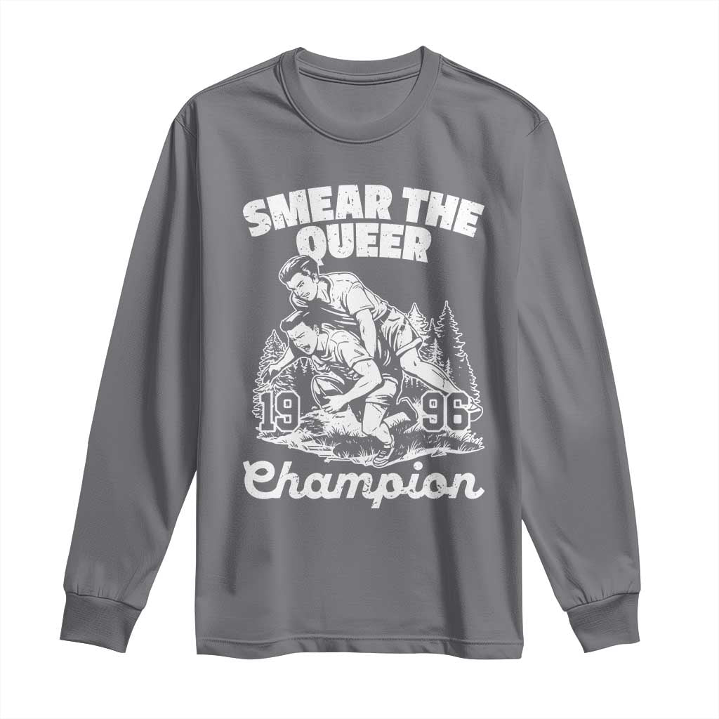 Sarcastic Smear The Qur Playround Game Long Sleeve Shirt LGBTQ Queer Pride TS02 Charcoal Print Your Wear
