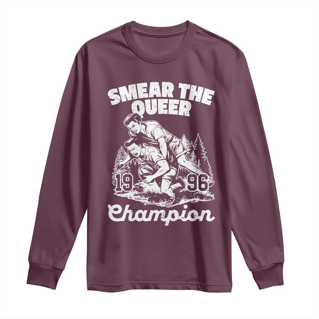 Sarcastic Smear The Qur Playround Game Long Sleeve Shirt LGBTQ Queer Pride TS02 Maroon Print Your Wear