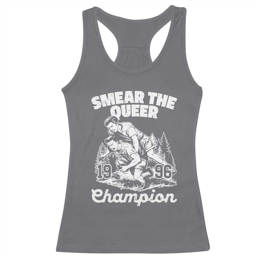 Sarcastic Smear The Qur Playround Game Racerback Tank Top LGBTQ Queer Pride TS02 Charcoal Print Your Wear