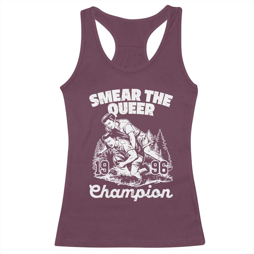 Sarcastic Smear The Qur Playround Game Racerback Tank Top LGBTQ Queer Pride TS02 Maroon Print Your Wear