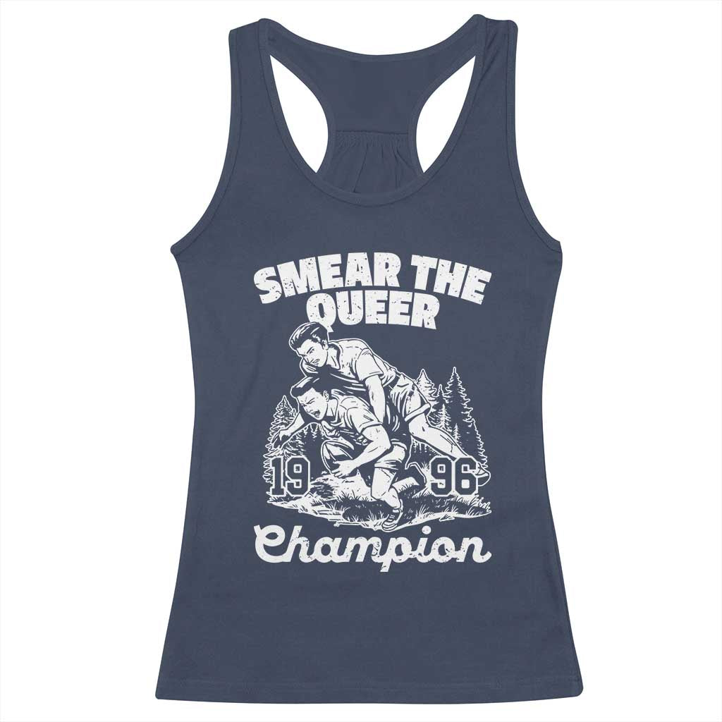Sarcastic Smear The Qur Playround Game Racerback Tank Top LGBTQ Queer Pride TS02 Navy Print Your Wear