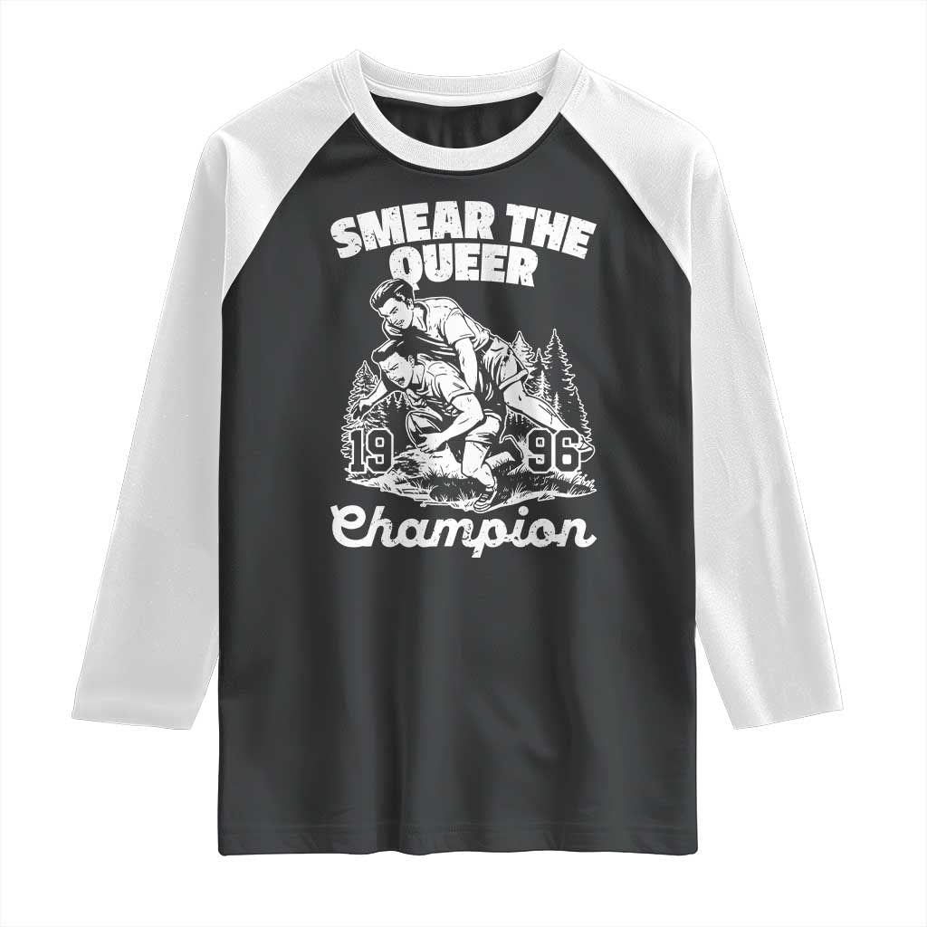 Sarcastic Smear The Qur Playround Game Raglan Shirt LGBTQ Queer Pride TS02 Black White Print Your Wear