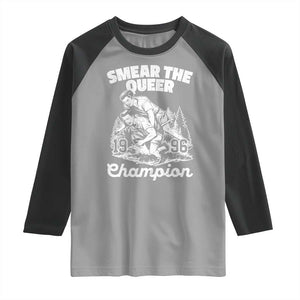 Sarcastic Smear The Qur Playround Game Raglan Shirt LGBTQ Queer Pride TS02 Sport Gray Black Print Your Wear