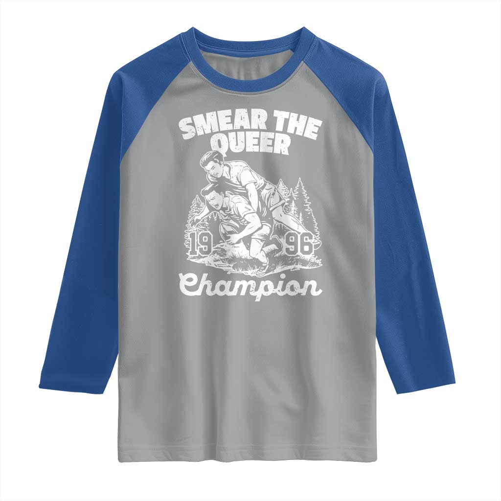 Sarcastic Smear The Qur Playround Game Raglan Shirt LGBTQ Queer Pride TS02 Sport Gray Royal Print Your Wear