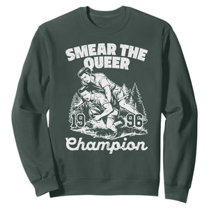 Sarcastic Smear The Qur Playround Game Sweatshirt LGBTQ Queer Pride TS02 Dark Forest Green Print Your Wear