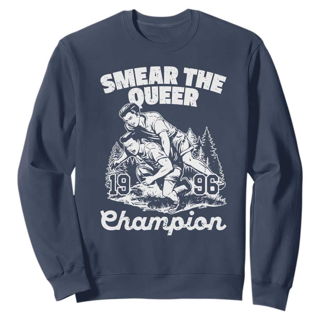 Sarcastic Smear The Qur Playround Game Sweatshirt LGBTQ Queer Pride TS02 Navy Print Your Wear