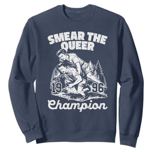 Sarcastic Smear The Qur Playround Game Sweatshirt LGBTQ Queer Pride TS02 Navy Print Your Wear