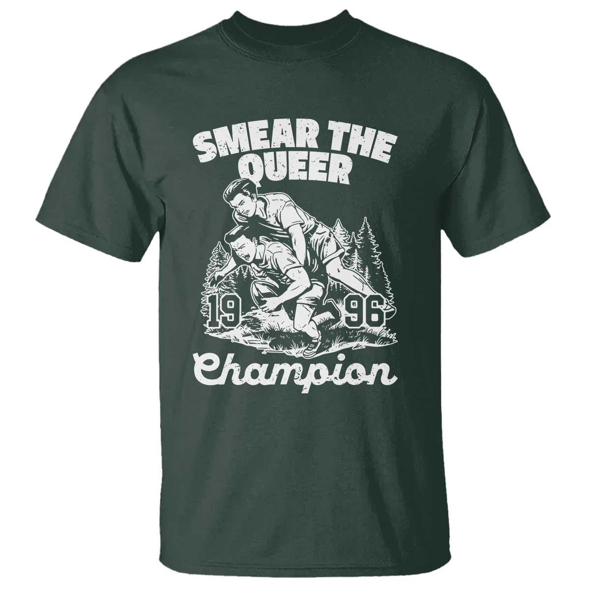 Sarcastic Smear The Qur Playround Game T Shirt LGBTQ Queer Pride TS02 Dark Forest Green Print Your Wear