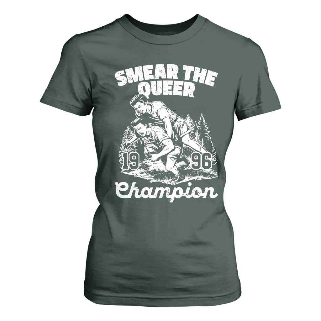 Sarcastic Smear The Qur Playround Game T Shirt For Women LGBTQ Queer Pride TS02 Dark Forest Green Print Your Wear