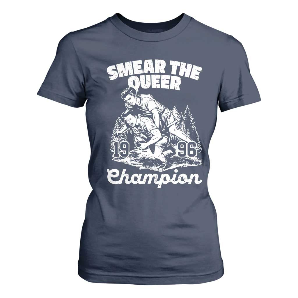 Sarcastic Smear The Qur Playround Game T Shirt For Women LGBTQ Queer Pride TS02 Navy Print Your Wear