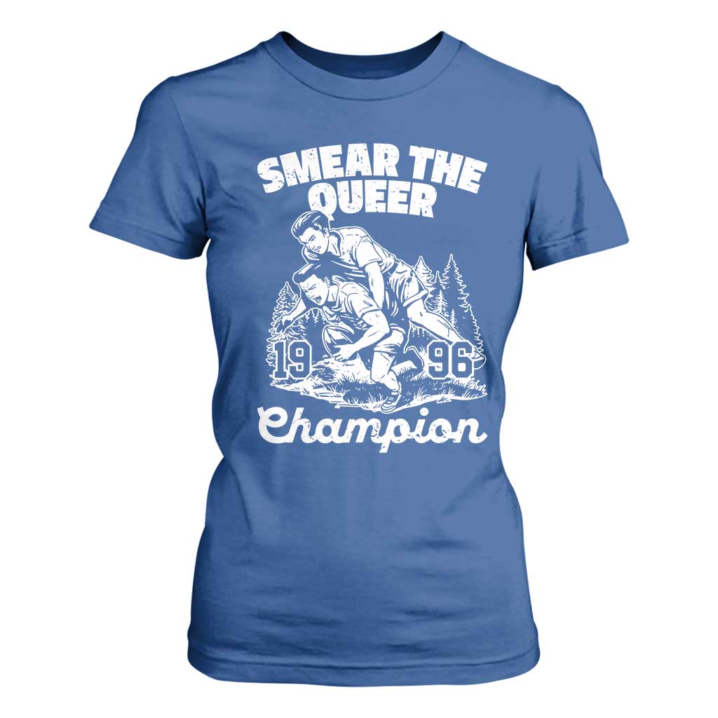 Sarcastic Smear The Qur Playround Game T Shirt For Women LGBTQ Queer Pride TS02 Royal Blue Print Your Wear