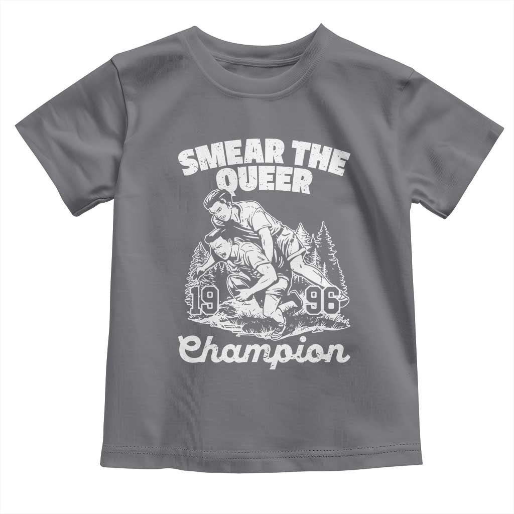 Sarcastic Smear The Qur Playround Game Toddler T Shirt LGBTQ Queer Pride TS02 Charcoal Print Your Wear