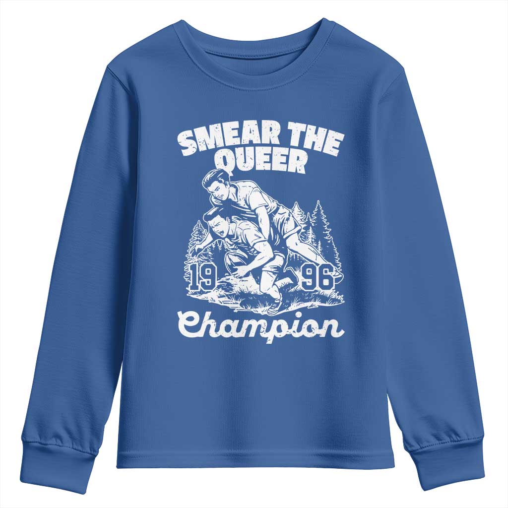 Sarcastic Smear The Qur Playround Game Youth Sweatshirt LGBTQ Queer Pride TS02 Royal Blue Print Your Wear