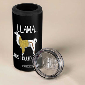 Funny Llama Just Killed a Man 4 in 1 Can Cooler Tumbler Animal Pun Internet Meme TS02 Print Your Wear