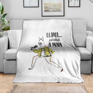 Funny Llama Just Killed a Man Throw Blanket Singing Animal Pun Internet Meme TS02 Print Your Wear