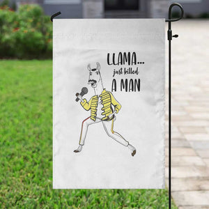 Funny Llama Just Killed a Man Garden Flag Singing Animal Pun Internet Meme TS02 Print Your Wear