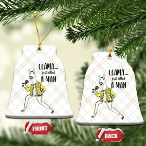 Funny Llama Just Killed a Man Ceramic Ornament Singing Animal Pun Internet Meme TS02 Print Your Wear