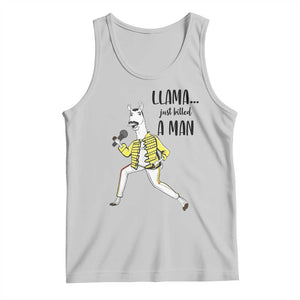Funny Llama Just Killed a Man Tank Top Singing Animal Pun Internet Meme TS02 Ash Print Your Wear
