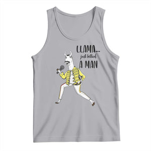 Funny Llama Just Killed a Man Tank Top Singing Animal Pun Internet Meme TS02 Athletic Heather Print Your Wear