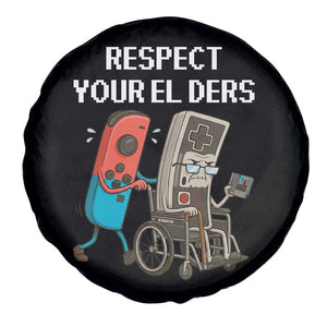 Respect Your Elders Retro Gaming Meme Spare Tire Cover Funny Gamer Controller 80s TS02 Print Your Wear