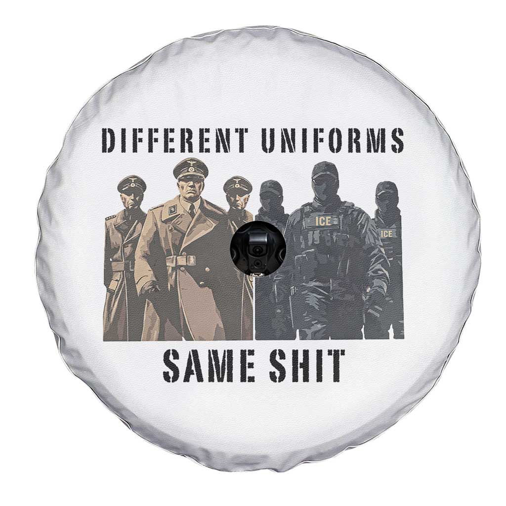 Different Uniforms Same Shit Sarcastic Spare Tire Cover Anti Authoritarian Fascism Protest TS02 Print Your Wear