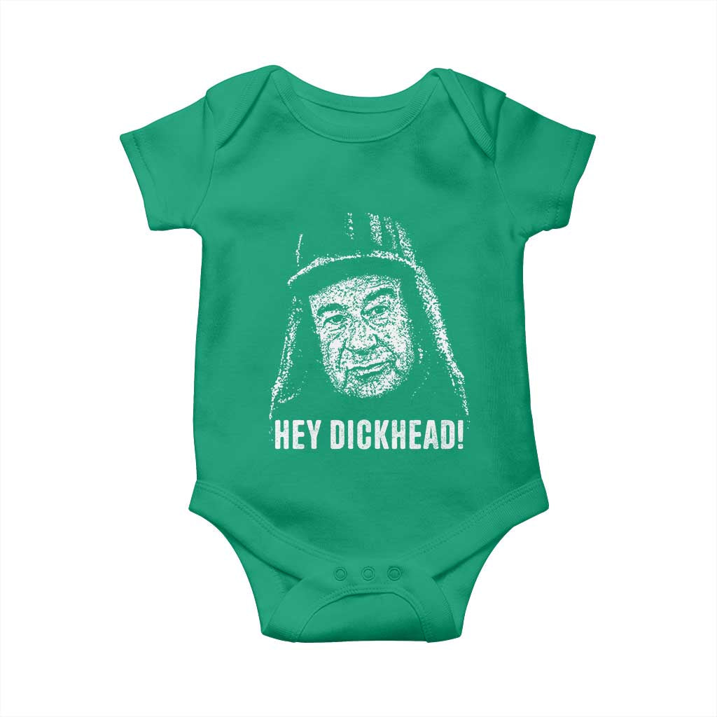 Hey Dckhead Grumpy Old Man Humor Baby Onesie Jerk Sarcastic Comedy TS02 Irish Green Print Your Wear