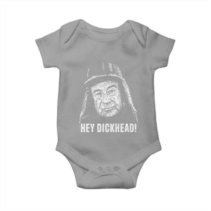 Hey Dckhead Grumpy Old Man Humor Baby Onesie Jerk Sarcastic Comedy TS02 Sport Gray Print Your Wear