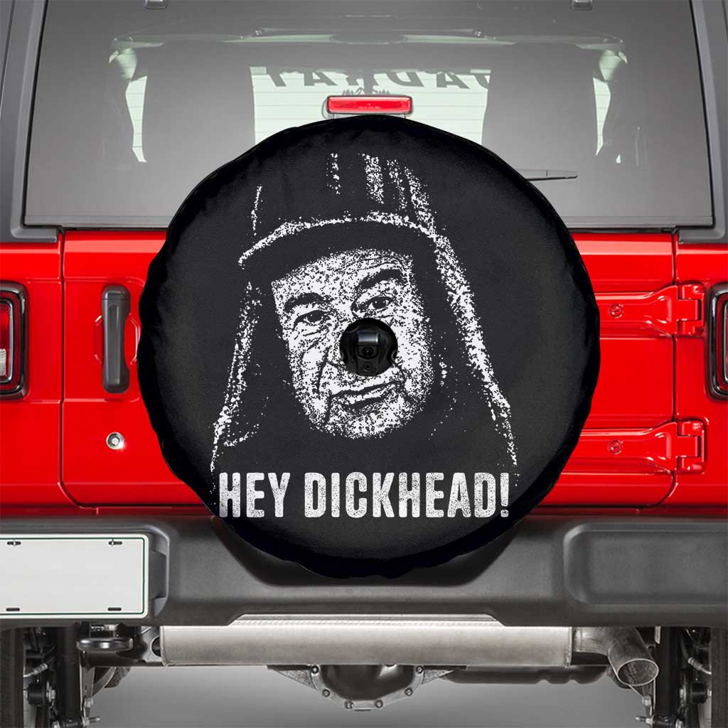 Hey Dckhead Grumpy Old Man Humor Spare Tire Cover Jerk Sarcastic Comedy TS02 Black Print Your Wear