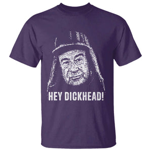 Hey Dckhead Grumpy Old Man Humor T Shirt - Jerk Sarcastic Comedy TS02 Purple Print Your Wear