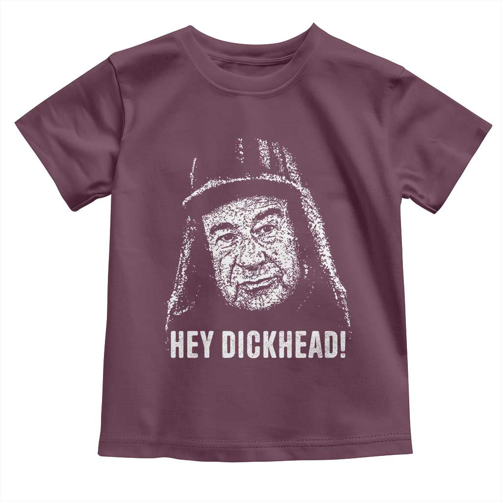 Hey Dckhead Grumpy Old Man Humor Toddler T Shirt Jerk Sarcastic Comedy TS02 Maroon Print Your Wear