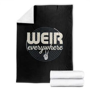 Weir Everywhere Retro Tribute Throw Blanket Psychedelic Peace and Music Culture TS02 Black Print Your Wear