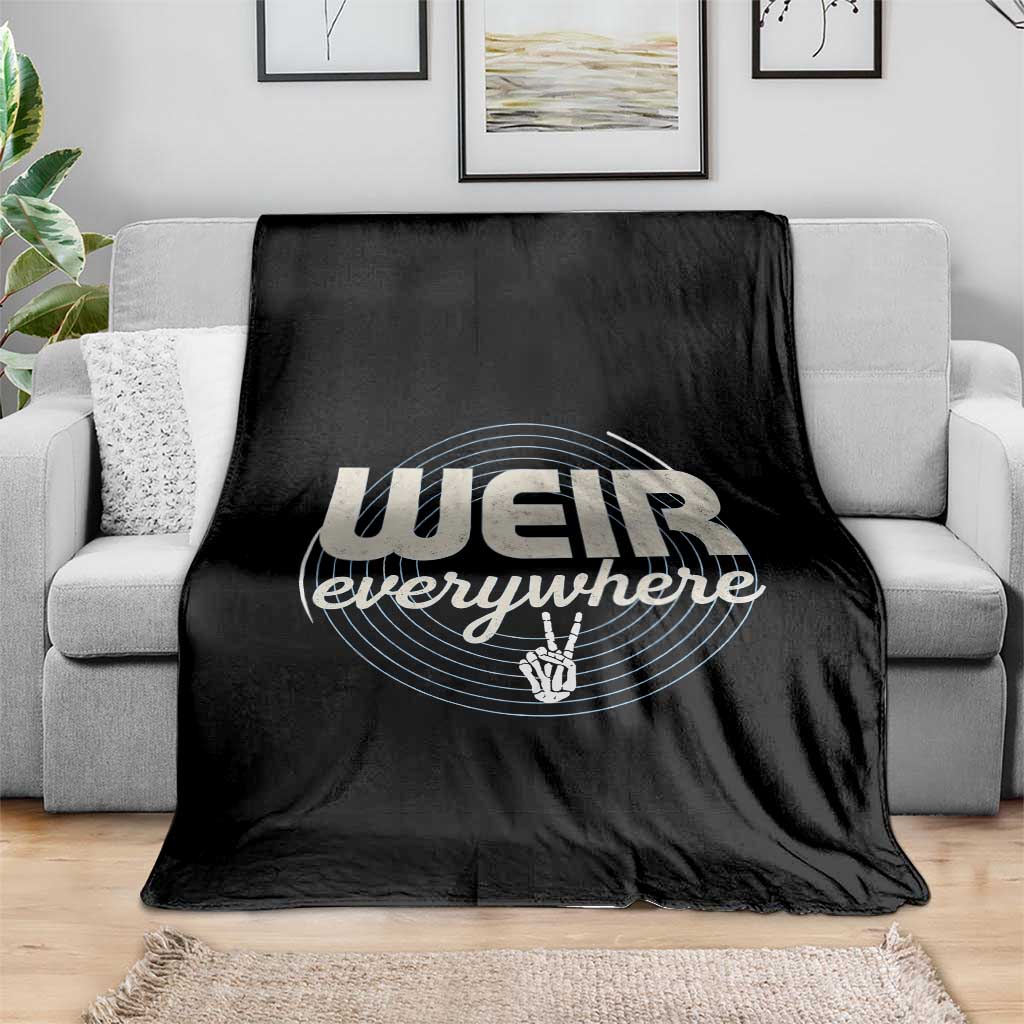 Weir Everywhere Retro Tribute Throw Blanket Psychedelic Peace and Music Culture TS02 Print Your Wear