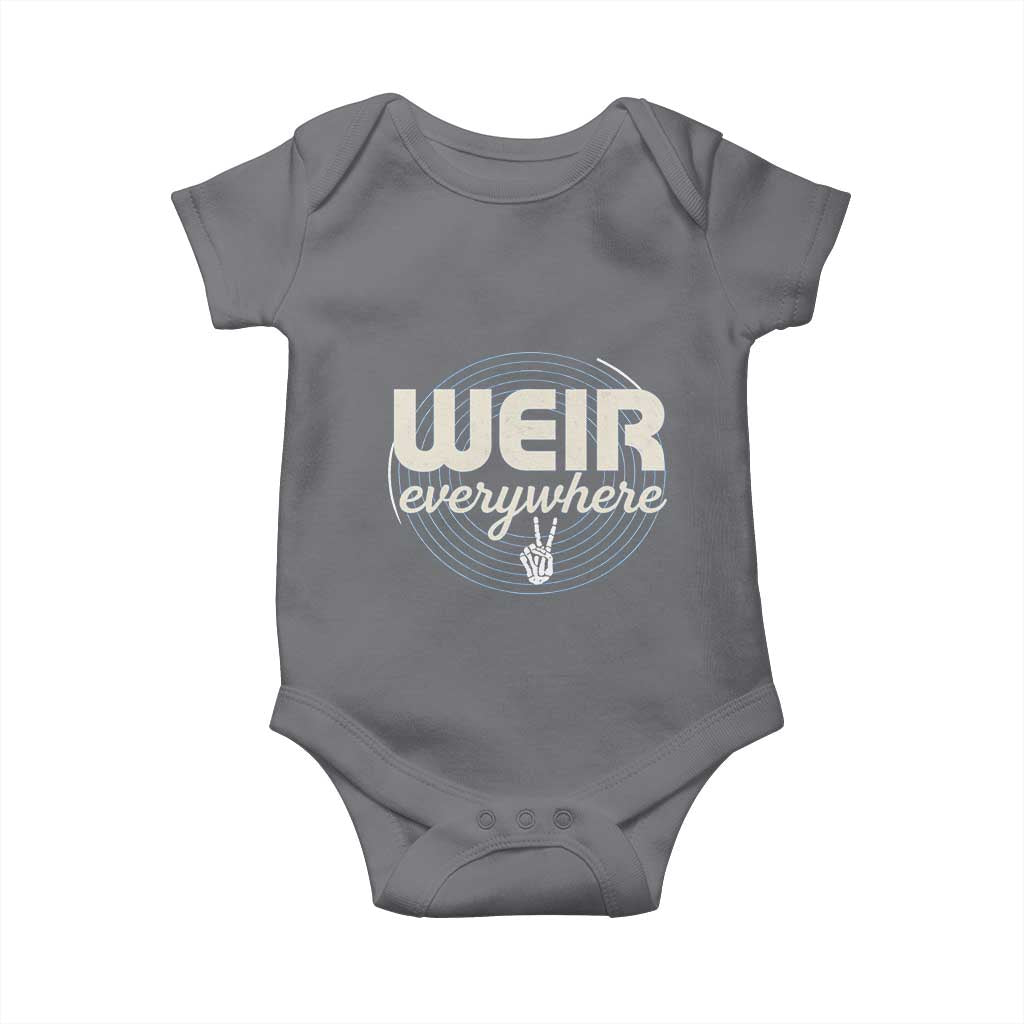 Weir Everywhere Retro Tribute Baby Onesie Psychedelic Peace and Music Culture TS02 Charcoal Print Your Wear