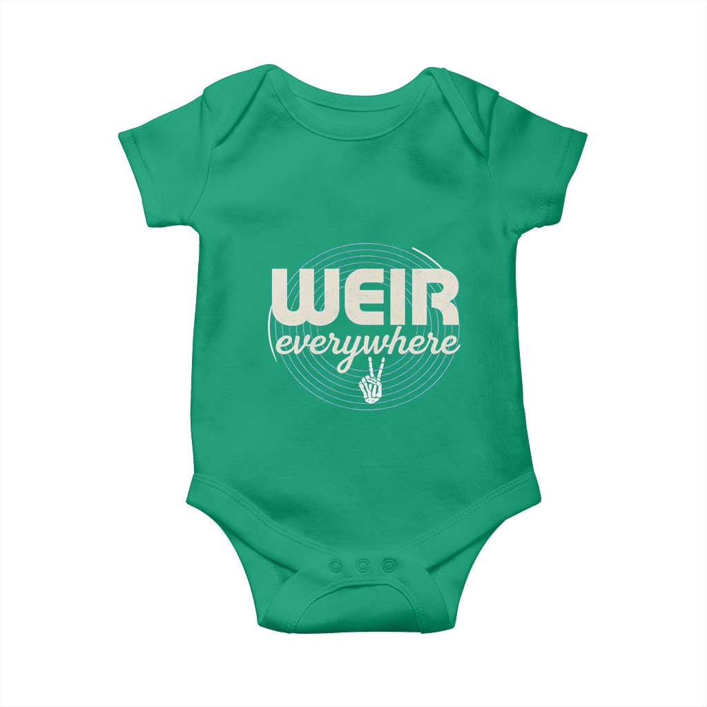 Weir Everywhere Retro Tribute Baby Onesie Psychedelic Peace and Music Culture TS02 Irish Green Print Your Wear